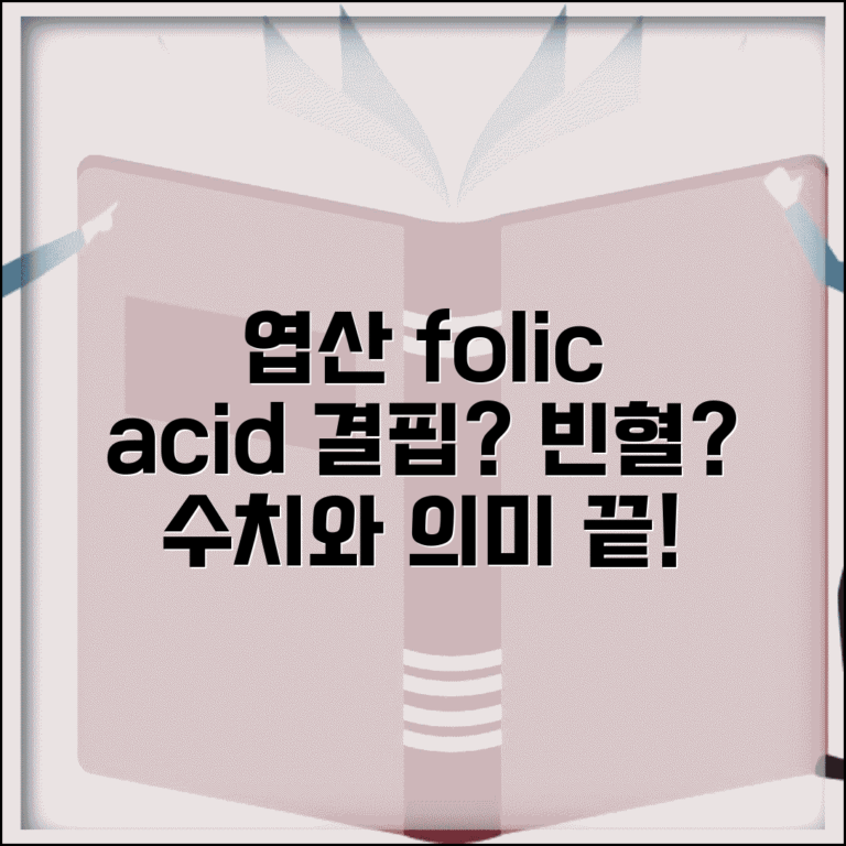 엽산 folic acid 수치와 의미 완벽 정리 | 결핍, 거대적아구성빈혈 원인 알아보기