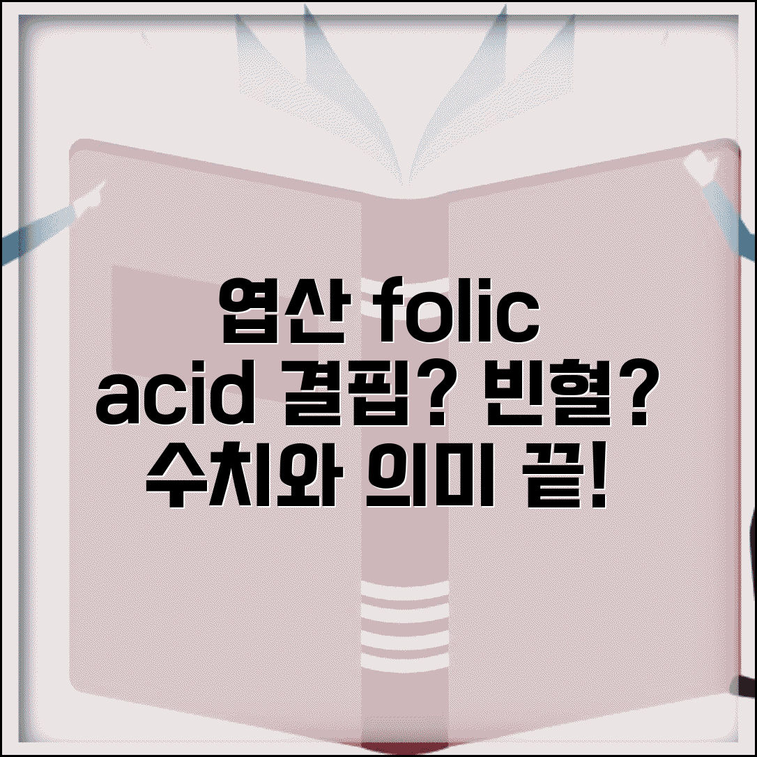 엽산 folic acid 수치와 의미 완벽 정리 | 결핍, 거대적아구성빈혈 원인 알아보기