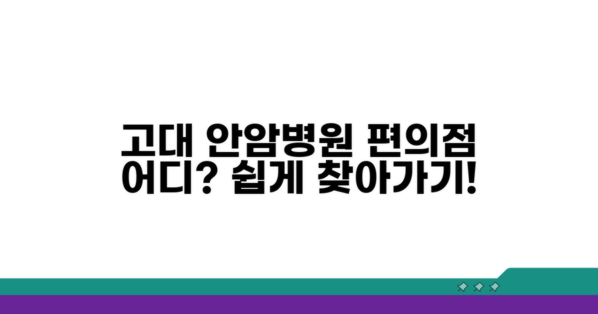 고려대 안암병원 편의점 위치 안내
