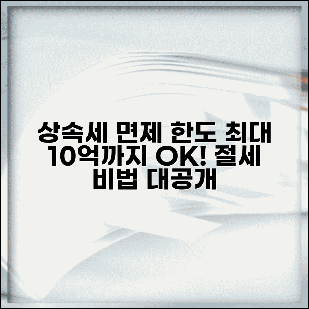 상속세 면제 한도액 | 상속세 비과세 한도와 절세 방법