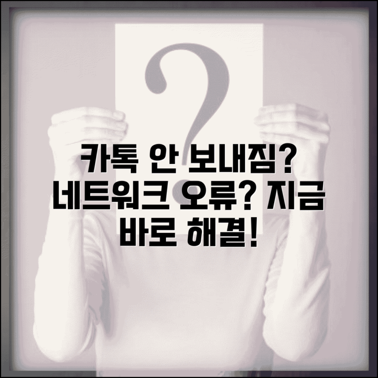 카카오톡 메시지 전송 실패 | 카카오톡 채팅 안보내짐 네트워크 오류