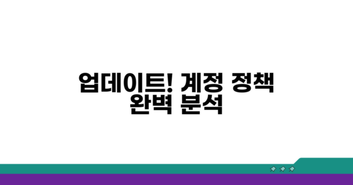 계정 정책 업데이트 상세 분석