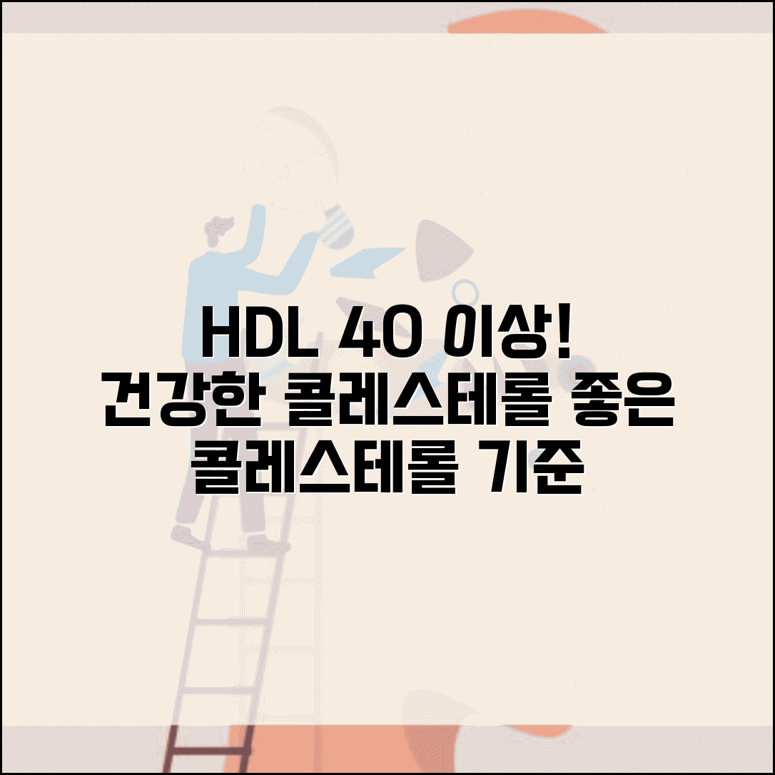 HDL 콜레스테롤 정상 수치 40 이상 | 좋은 콜레스테롤 기준