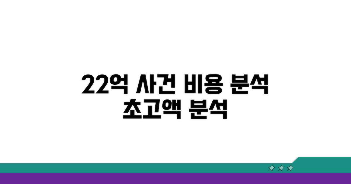 22억 초고액 사건, 비용 구조 분석
