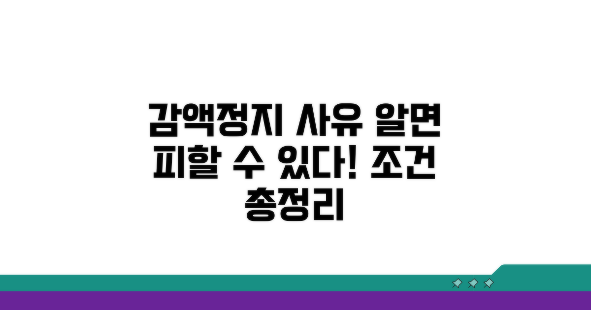 감액 및 지급 정지 조건 알아보기