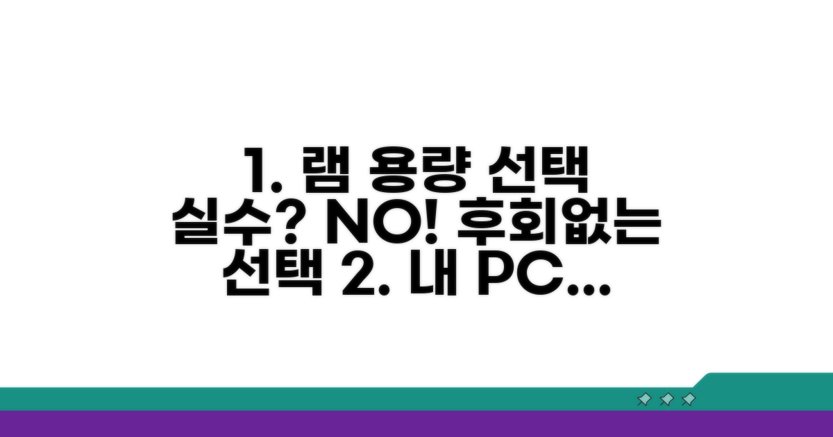 램 용량 선택 실패? 후회 없을 완벽 가이드