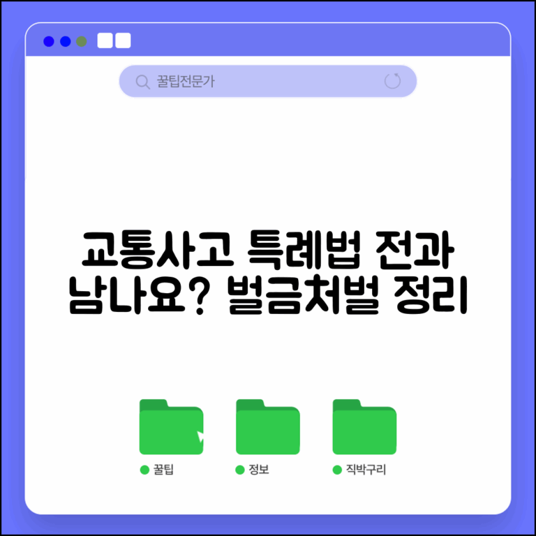 교통사고특례법위반 전과기록 남을까? | 벌금과 처벌 수위 정리