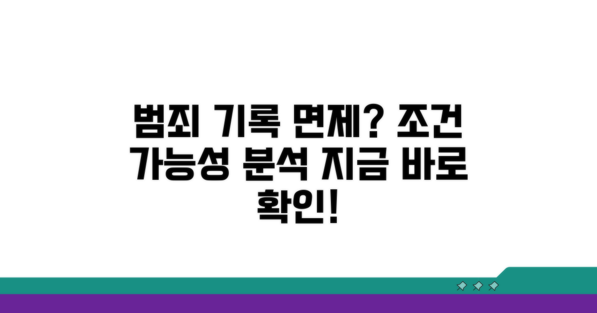 전과 기록 면제 조건과 가능성 분석
