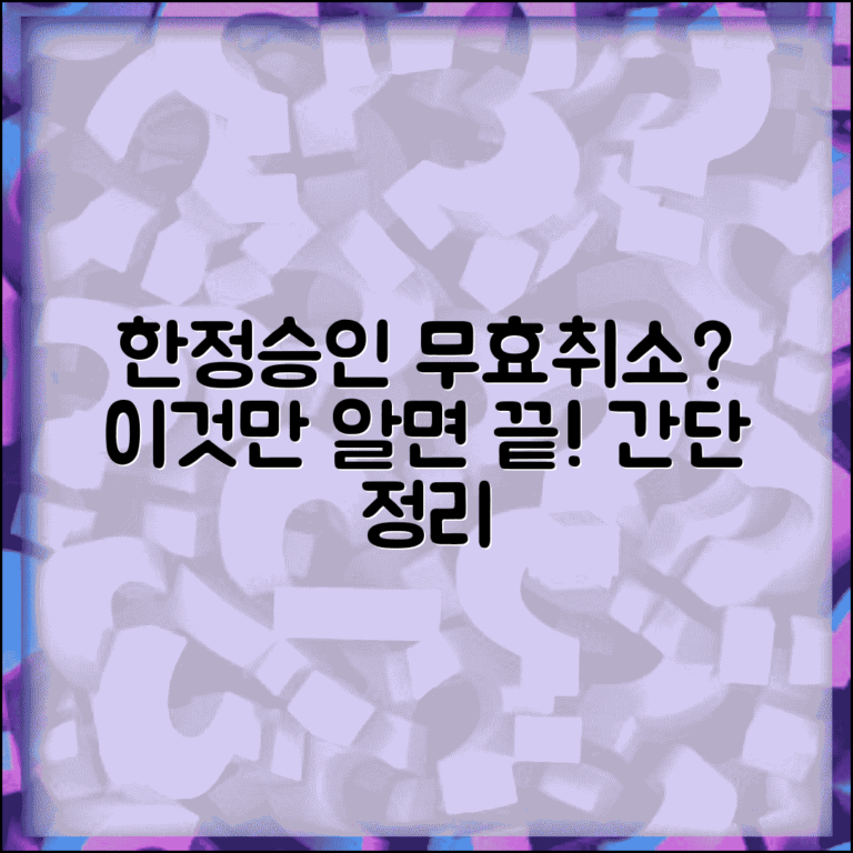 한정 승인 무효 확인 소송 | 한정 승인 취소 소송