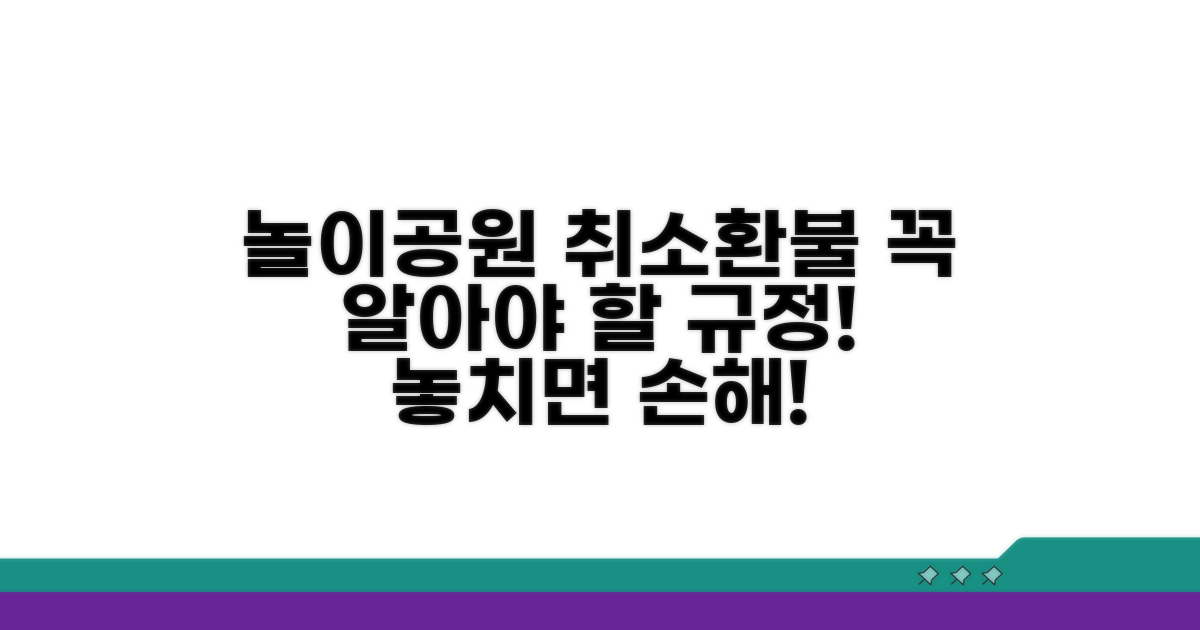 놀이공원 취소 환불 규정 총정리