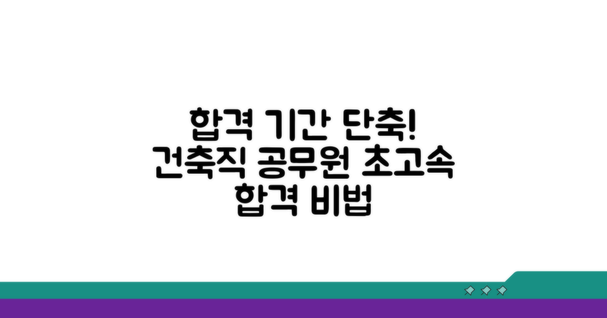 건축직 공무원 시험 준비 기간 단축 비법