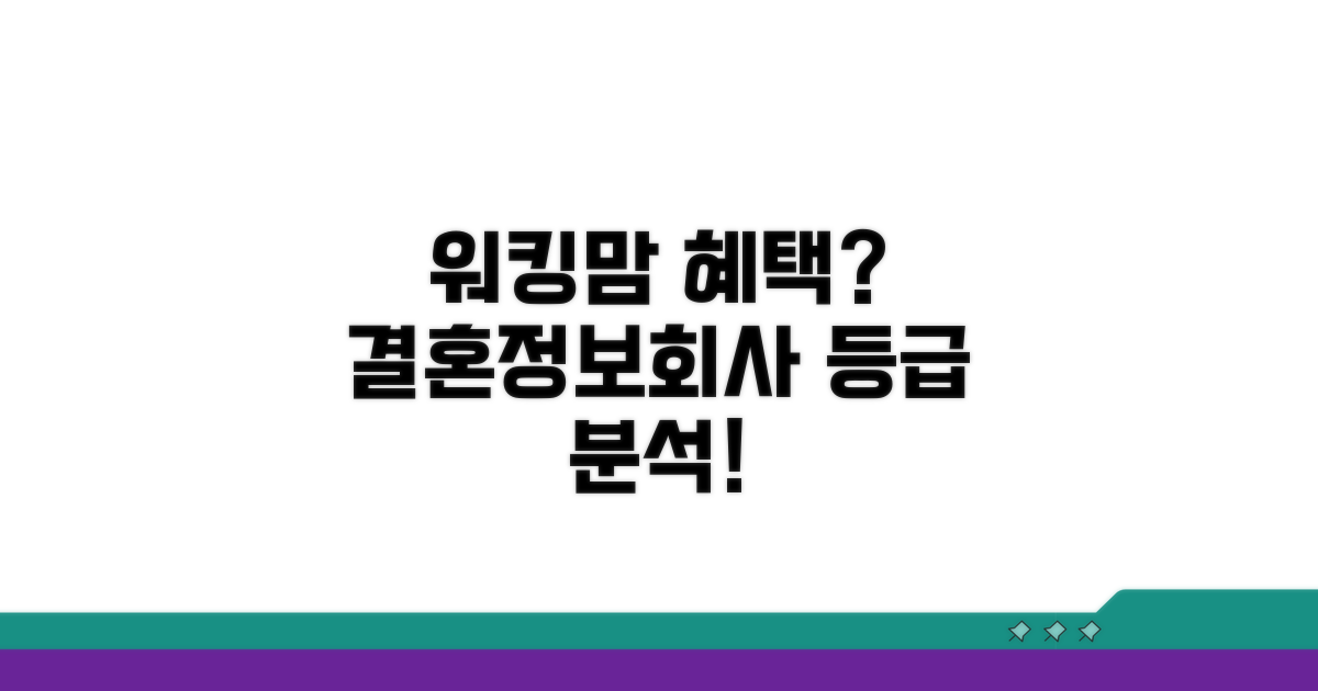 워킹맘 가산점, 결혼정보회사 등급 분석
