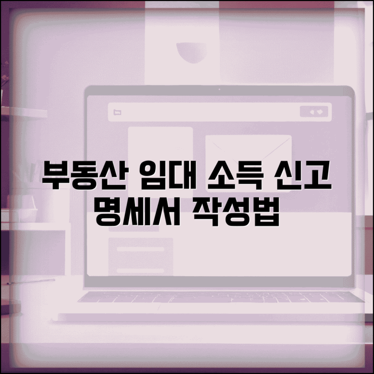 부동산임대공급가액명세서 | 임대소득 신고와 명세서 작성법