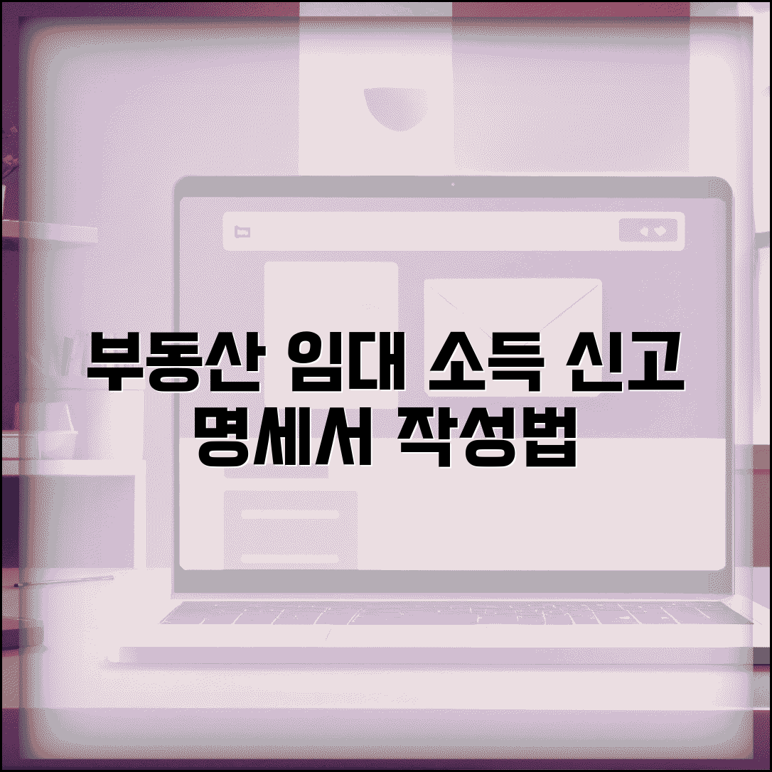 부동산임대공급가액명세서 | 임대소득 신고와 명세서 작성법
