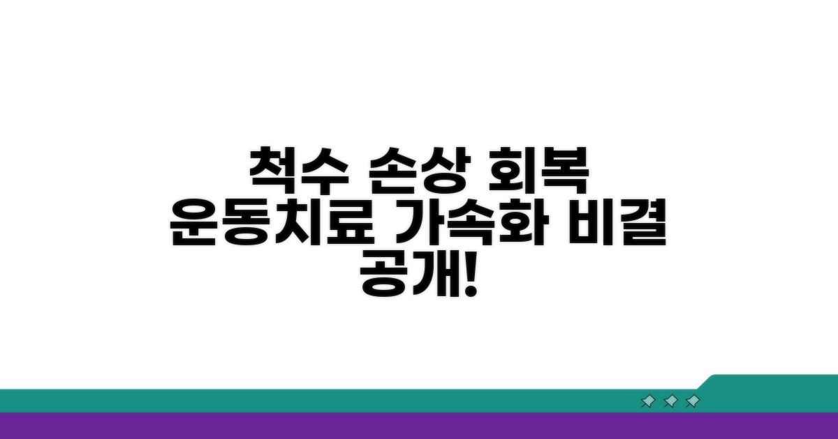 척수손상 운동치료, 회복 가속화 비결