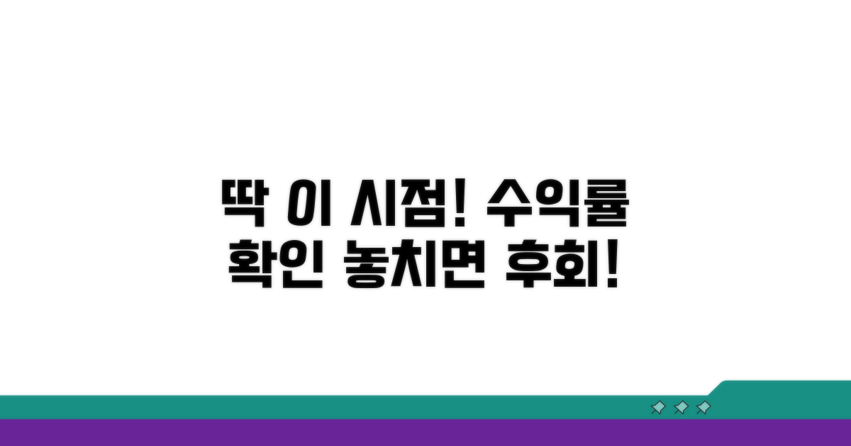 수익률 확인, 딱 이 시점만 봐!
