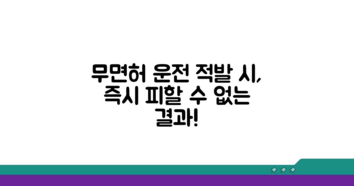 무면허 적발 시 즉시 조치