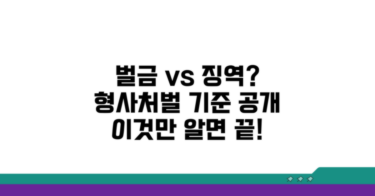 벌금액과 형사처벌 기준