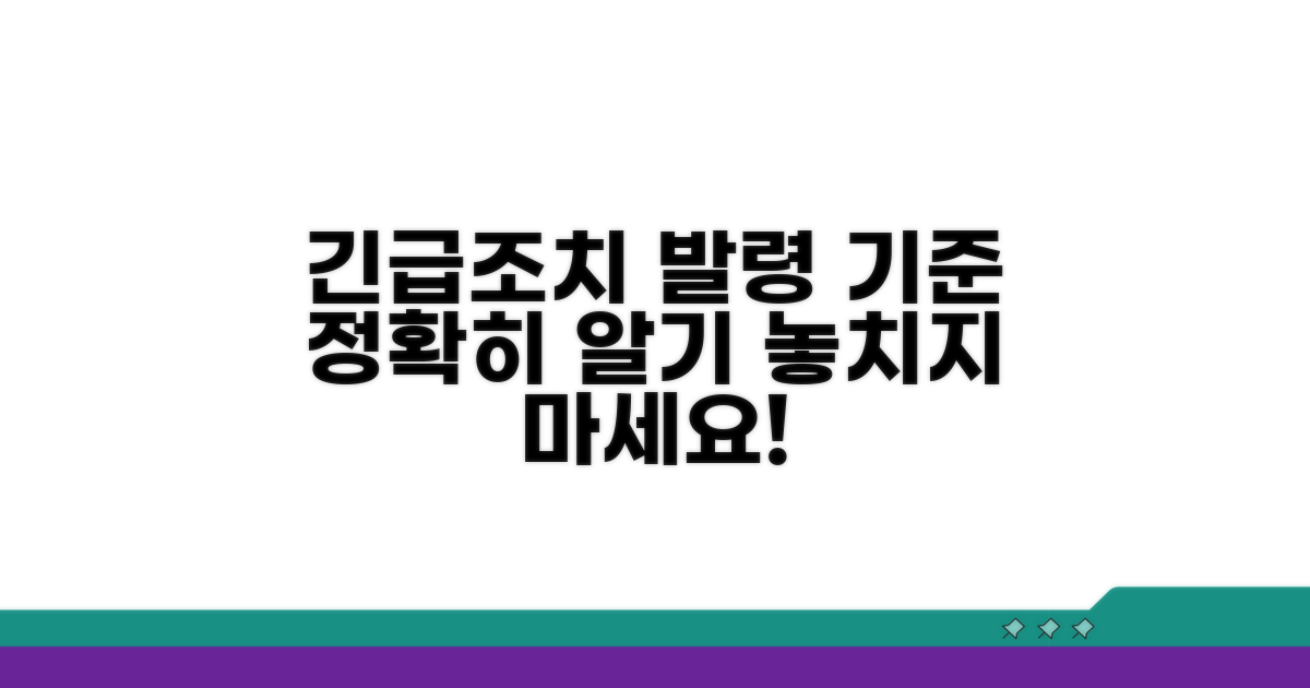 긴급 임시조치 발령 기준 완벽 정리