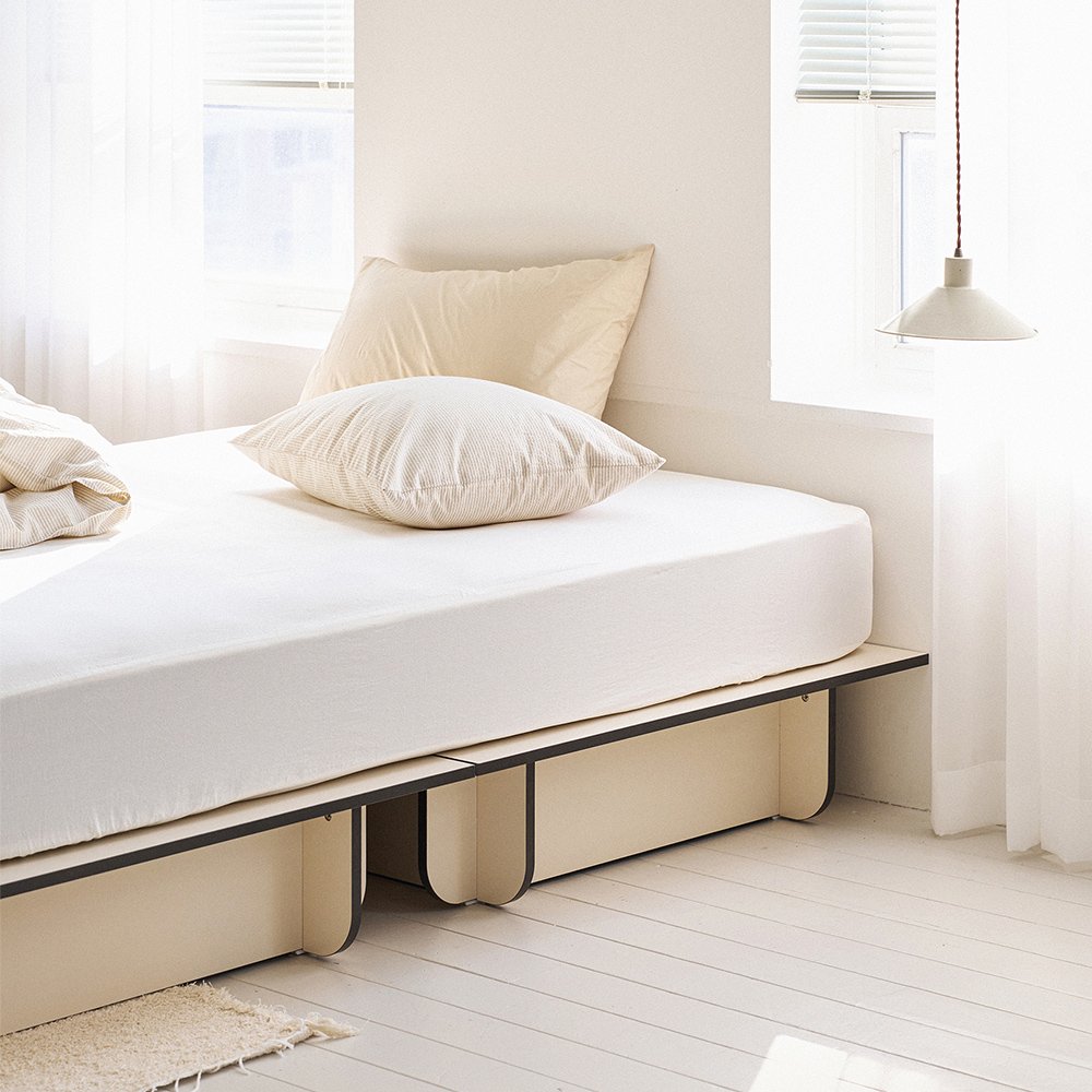 누어 룬드 무헤드 평상형 파운데이션 싱글 슈퍼싱글 침대 프레임 S/SS 상세 이미지 2