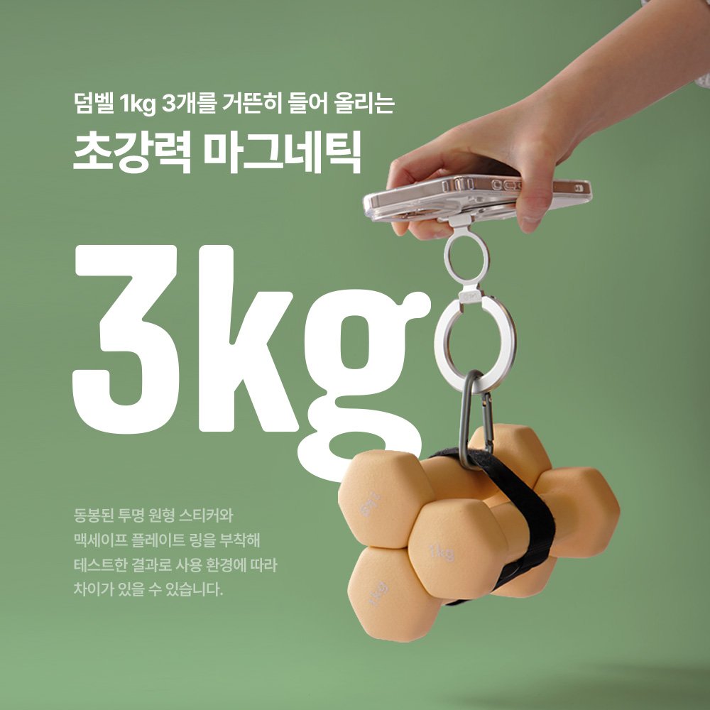 랩씨 맥세이프 그립톡 듀얼 마그넷 링 홀더 양면 거치대 스마트톡(삼성 갤럭시 아이폰 호환) 상세 이미지 1