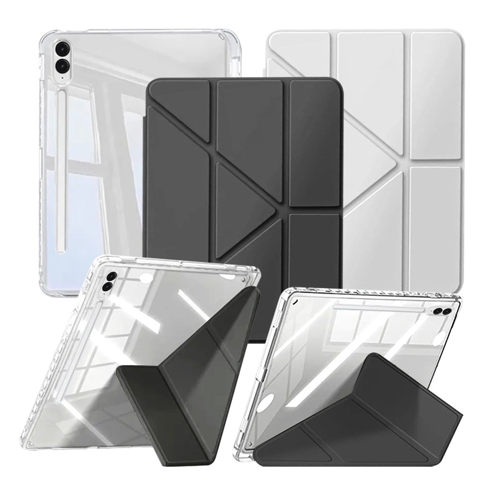 갤럭시탭 S9 FE 플러스 케이스 투명 커버 S펜수납 Y형 블랙, 탭 S9 FE+/S9+ 상세 이미지 2