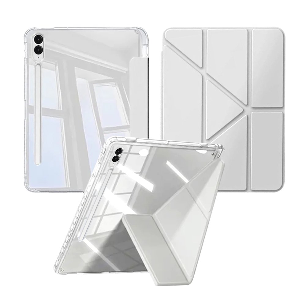 갤럭시탭 S9 FE 플러스 케이스 투명 커버 S펜수납 Y형 블랙, 탭 S9 FE+/S9+ 상세 이미지 1