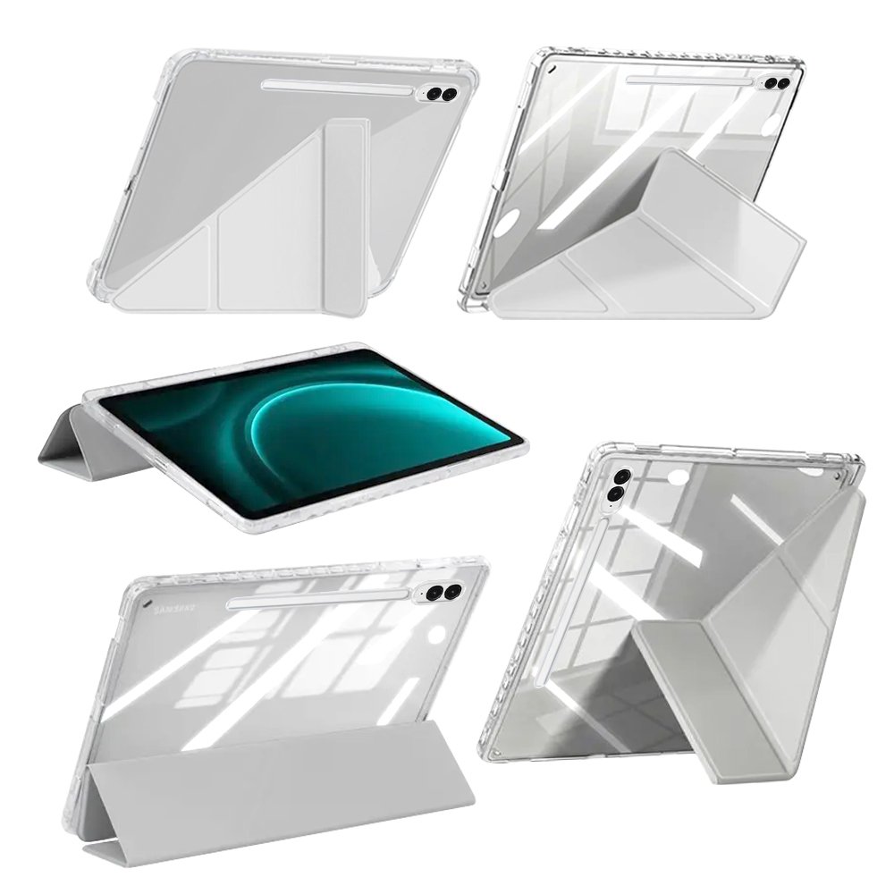 갤럭시탭 S9 FE 플러스 케이스 투명 커버 S펜수납 Y형 블랙, 탭 S9 FE+/S9+ 상세 이미지 2