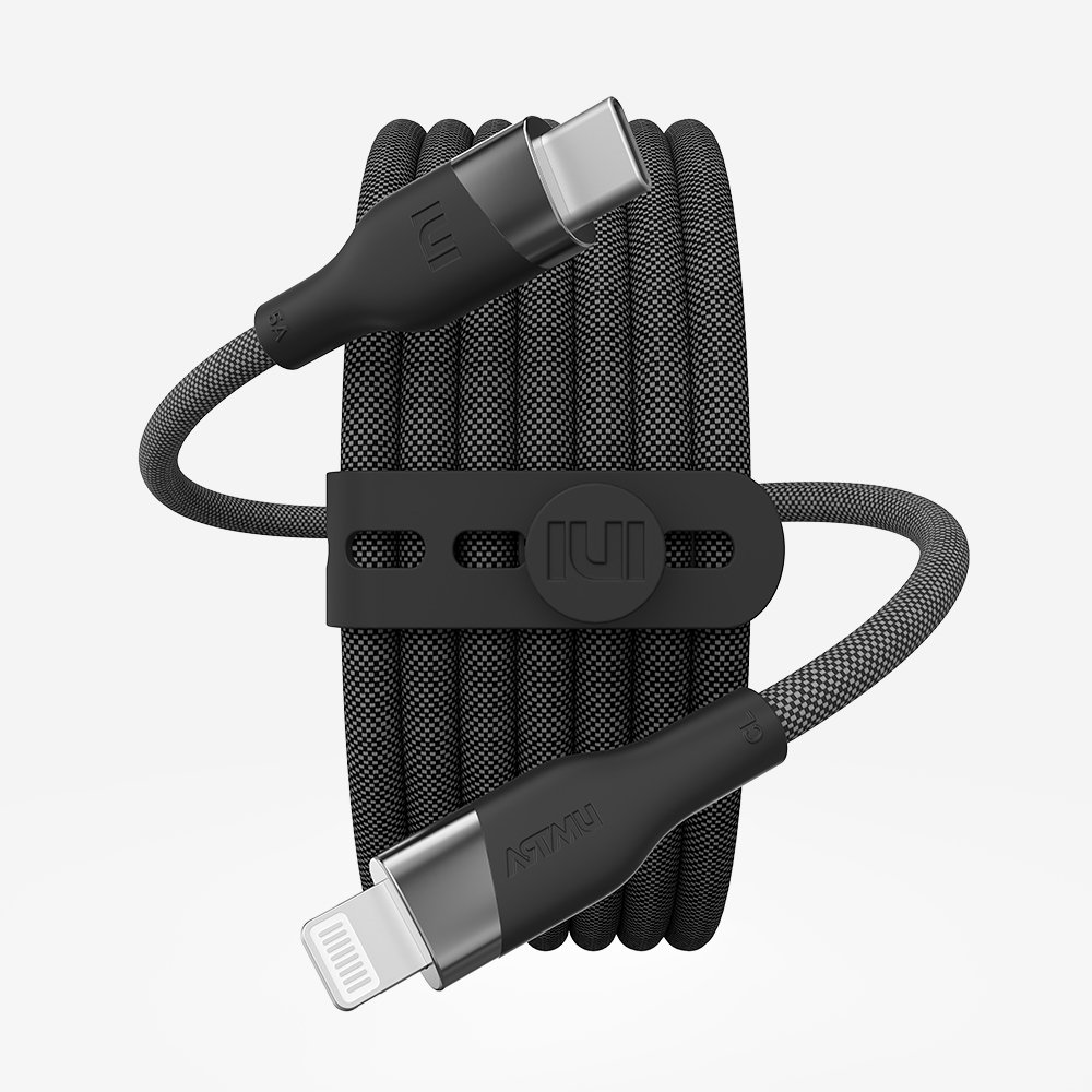 우븐 USB C타입 to 라이트닝 8핀 MFi 고속충전 케이블 블랙, 1개, 2m 상세 이미지 1