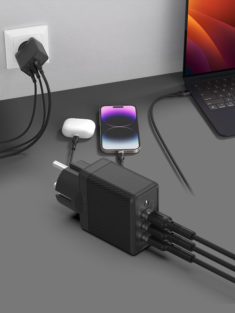 USB PD 75W PPS GaN 접지 멀티 초고속 충전기 GE920 화이트 상세 이미지 2