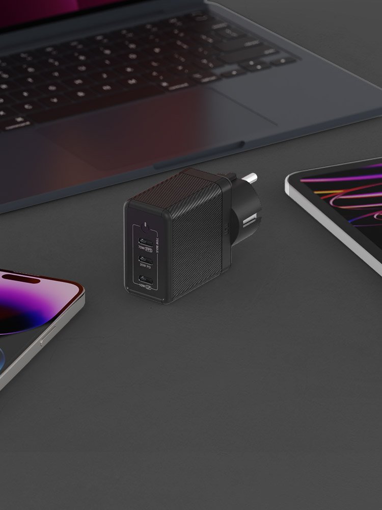 USB PD 75W PPS GaN 접지 멀티 초고속 충전기 GE920 화이트 상세 이미지 2