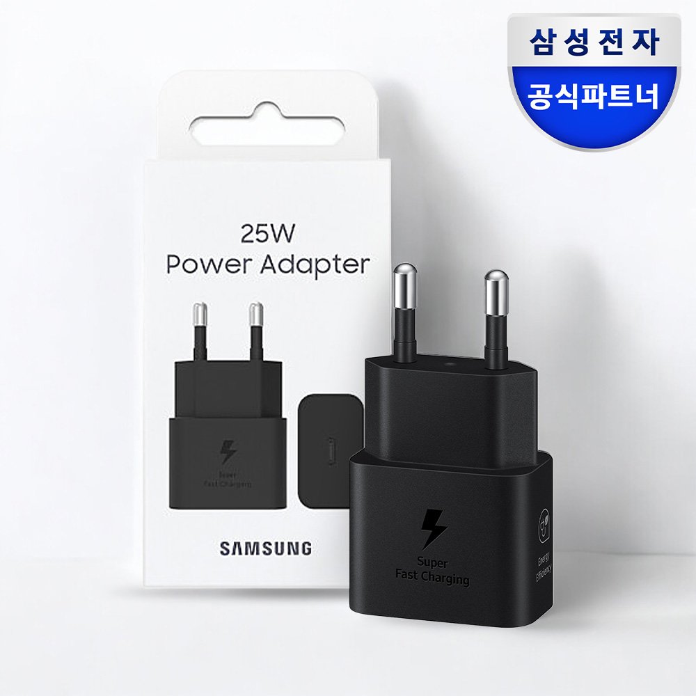 삼성 25W C타입 초고속충전기 어댑터 GaN 절전형 갤럭시 블랙 EP-T2510N 상세 이미지 1