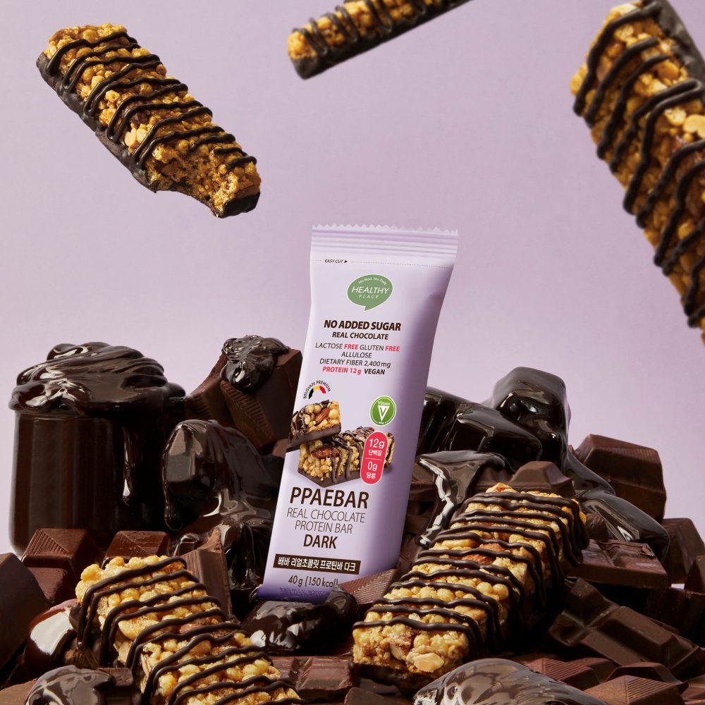 저당 단백질바 빼바 리얼초콜릿 프로틴바 글루텐프리 다이어트 간식 다크, 9개입, 1개 상세 이미지 1