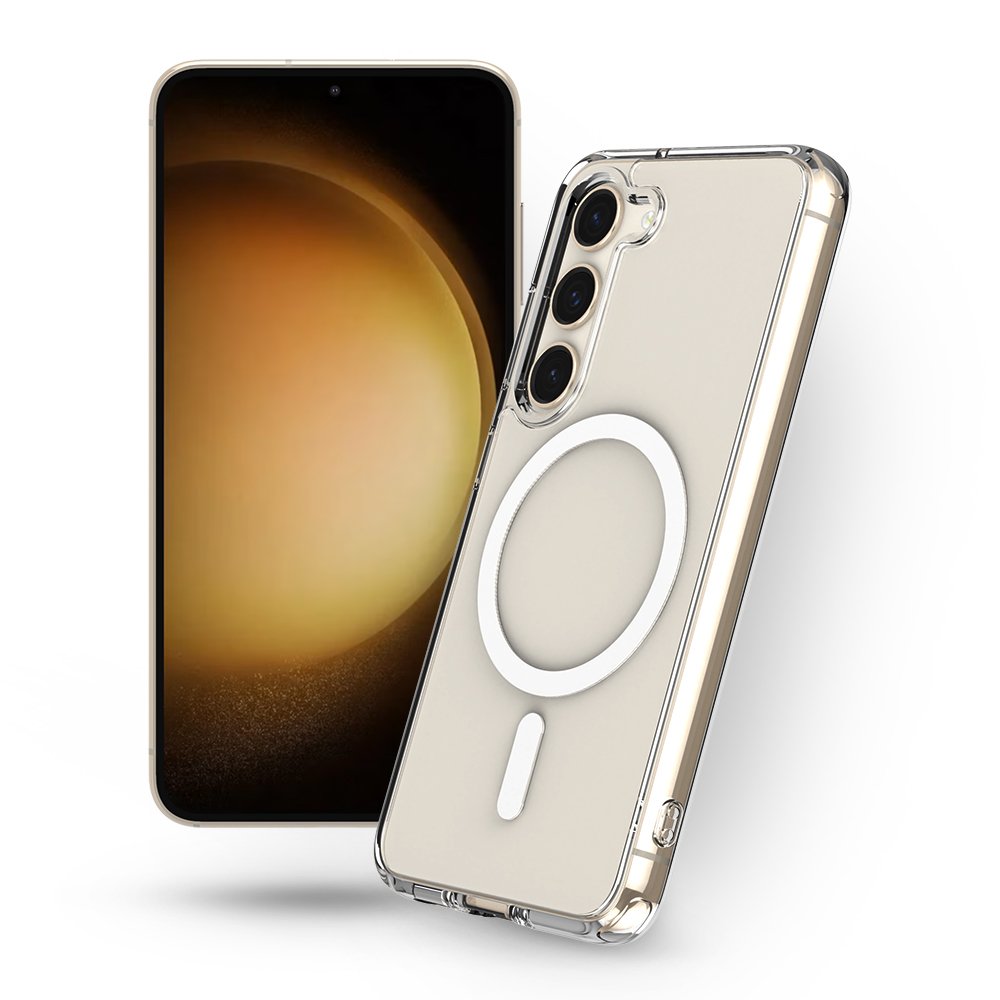 랩씨 맥세이프 마그넷 케이스 최강 2배 자력 변색 방지 클리어 투명, 갤럭시S23 상세 이미지 1