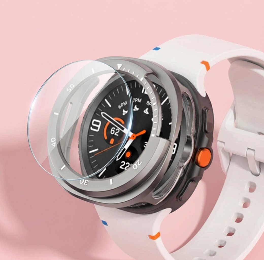 갤럭시워치8 클래식 케이스 강화유리 베젤링 액정 보호 커버 갤워치8 풀커버 46mm 호환 상세 이미지 1