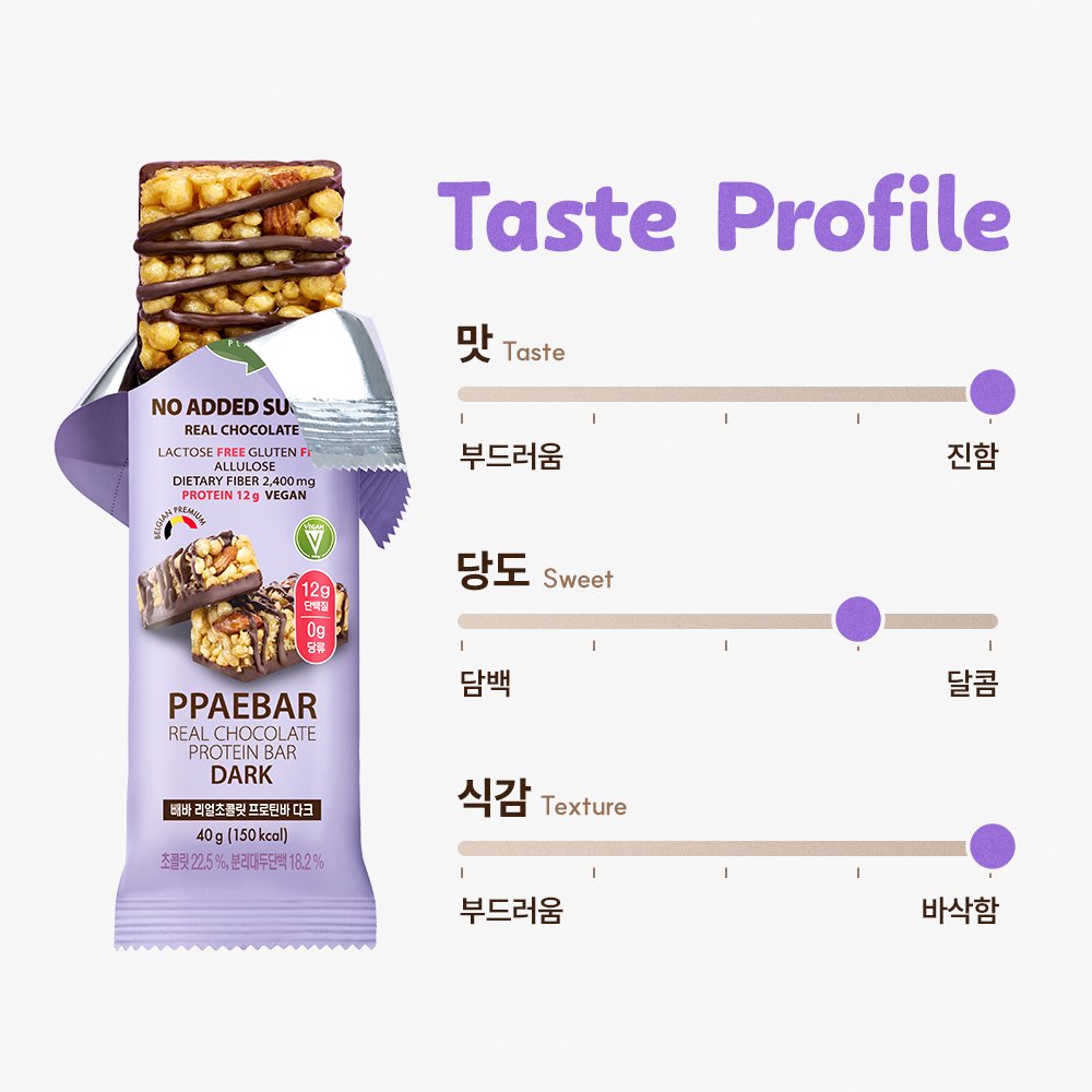 저당 단백질바 빼바 리얼초콜릿 프로틴바 글루텐프리 다이어트 간식 다크, 9개입, 1개 상세 이미지 2