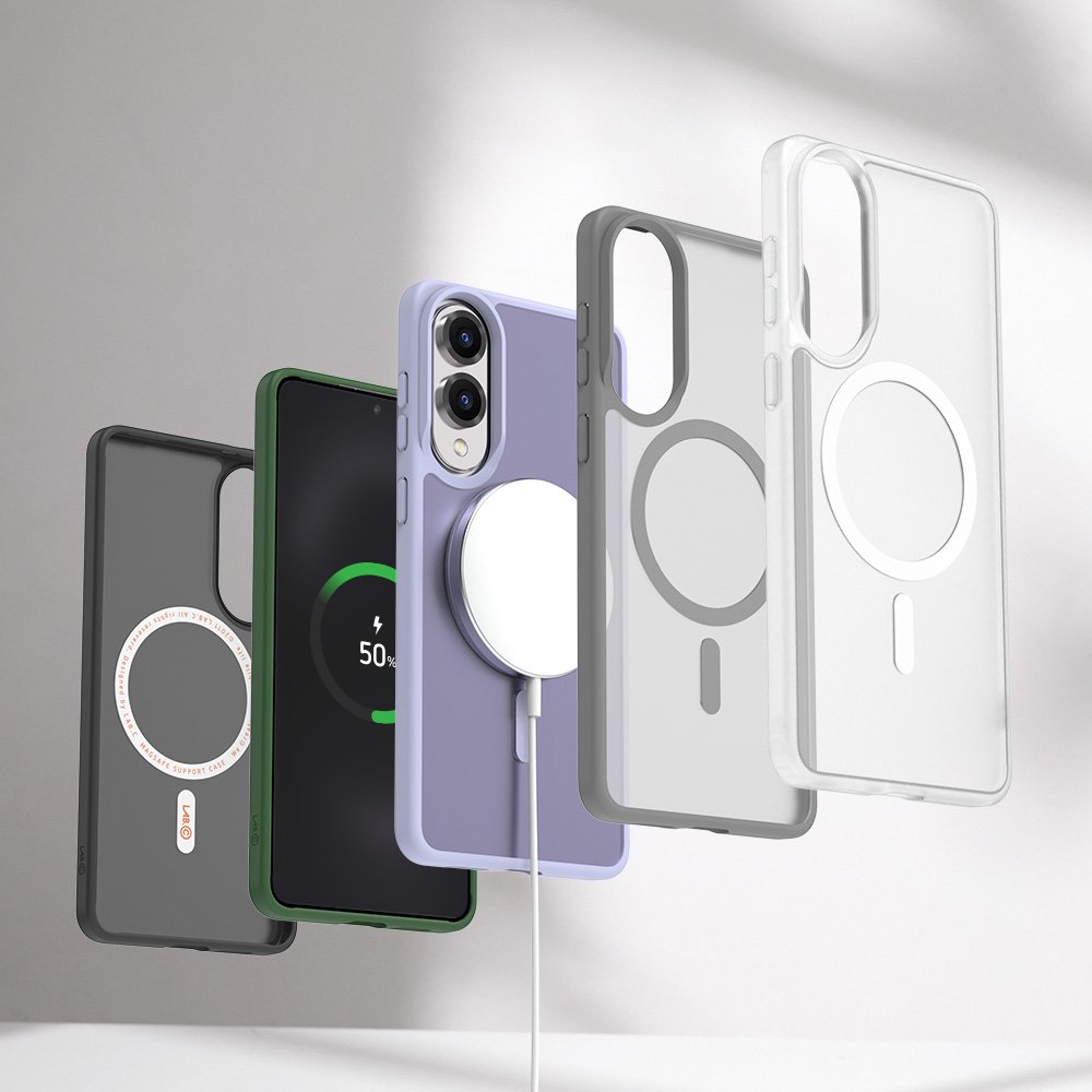 랩씨 맥세이프 마그넷 케이스 지문방지 강력한 자력 매트블랙, 갤럭시S25 엣지 상세 이미지 2