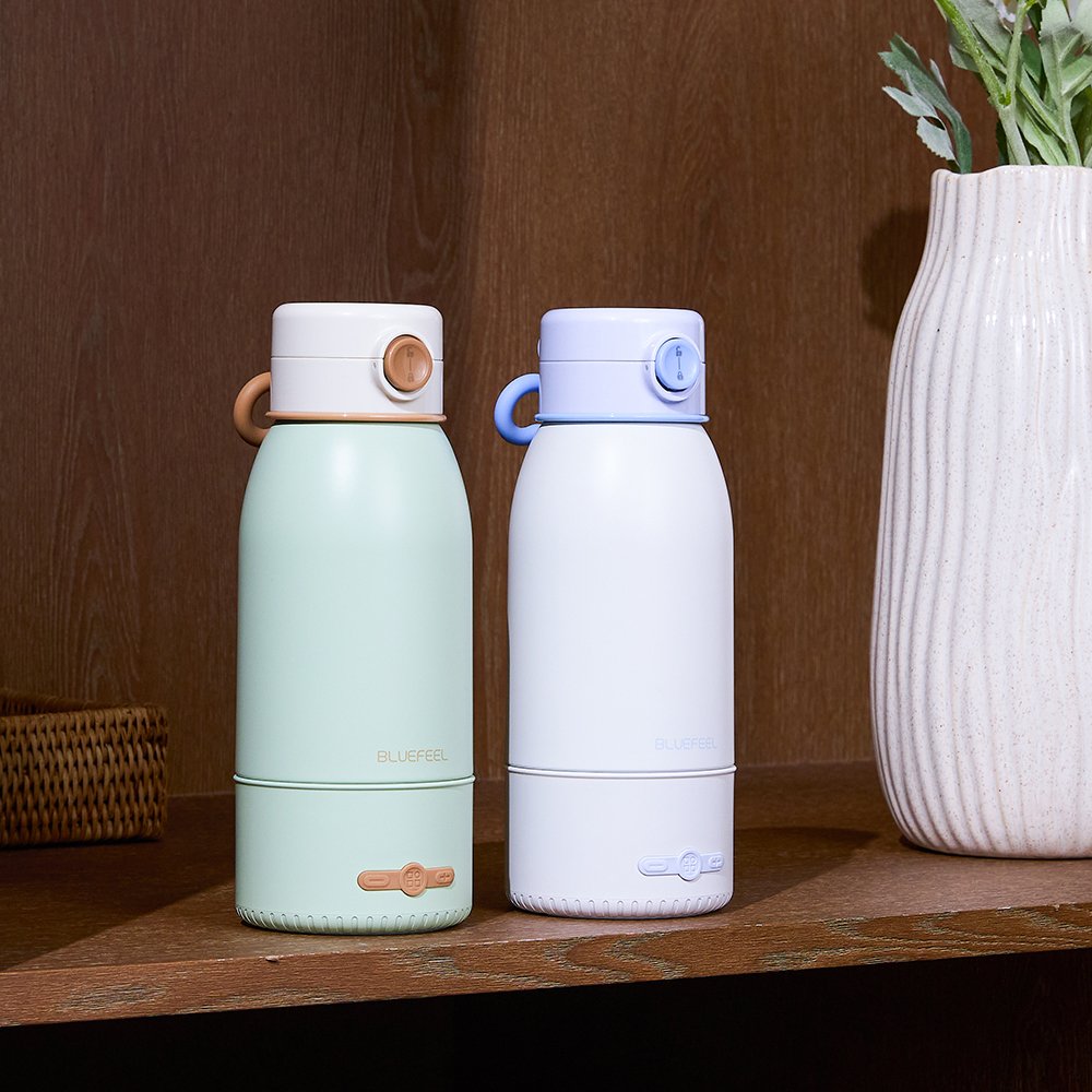 블루필 무선 전기포트 휴대용 분유포트 힛백 가열 텀블러 이유식 여행용 티 커피 500ml 상세 이미지 2