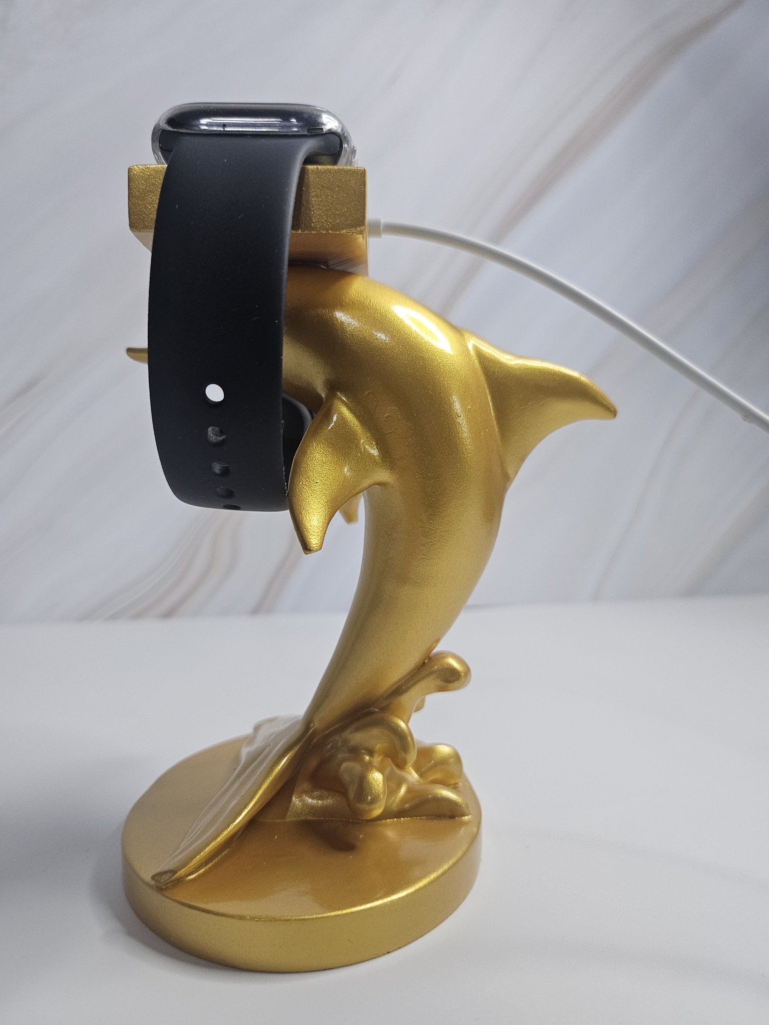애플워치 충전기 충전 워치 거치대 스탠드 충전독 황금 돌고래 상세 이미지 1