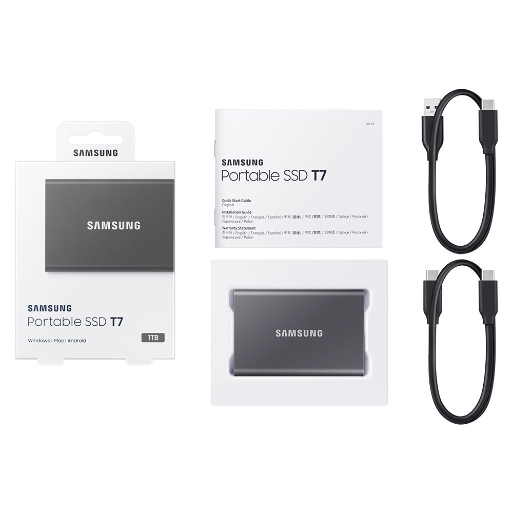 삼성전자 삼성 포터블 외장 SSD T7 2TB, 그레이 상세 이미지 1